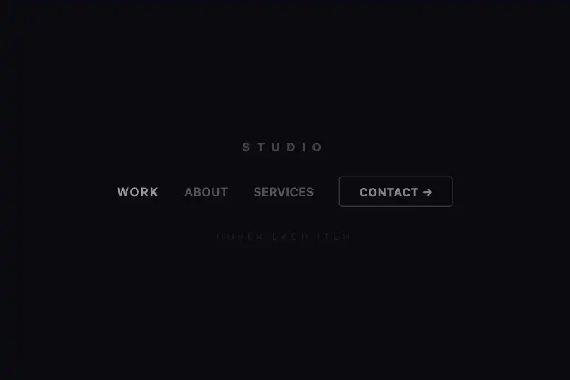 Horizontal navigation — Site header or main menu — Letter Spacing example 2