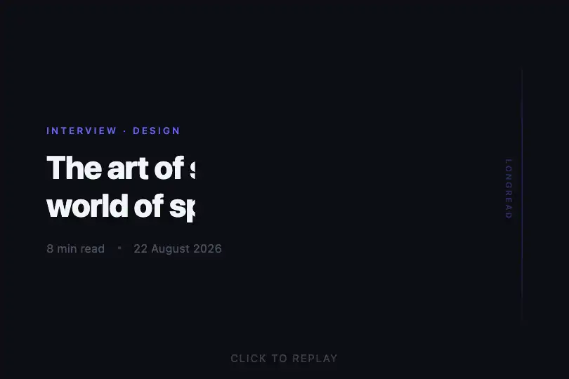 Editorial article — Section heading reveal on scroll — Clip Path Reveal example 2