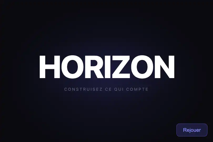 Hero de landing — Le titre principal entre en scène — Letter Slide Up exemple 1