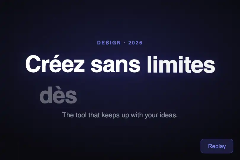 Hero headline — Title that builds word by word — Word by Word example 1