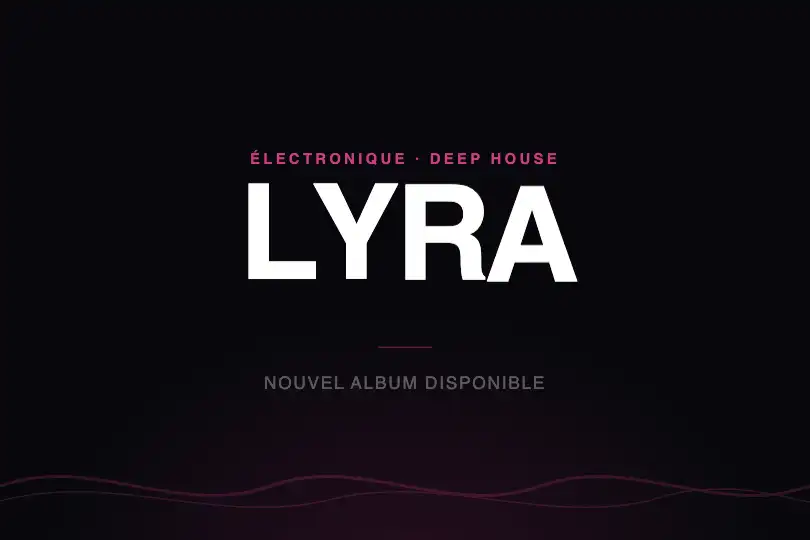 Site musical — Nom d'artiste ondulant en boucle — Wave Animation exemple 1