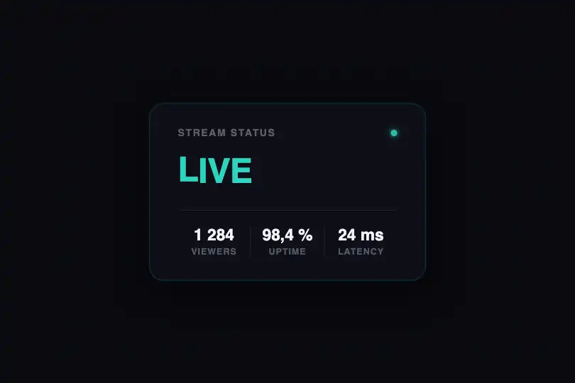 Dashboard — Continuously waving 'LIVE' status badge — Wave Animation example 2