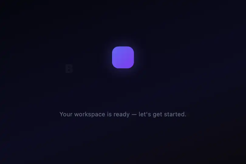 Onboarding screen — Welcome in large format — Bounce In Letters example 3