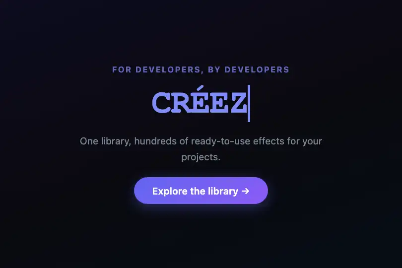 Landing hero — Rotating tagline with strong identity — Typewriter Delete example 1
