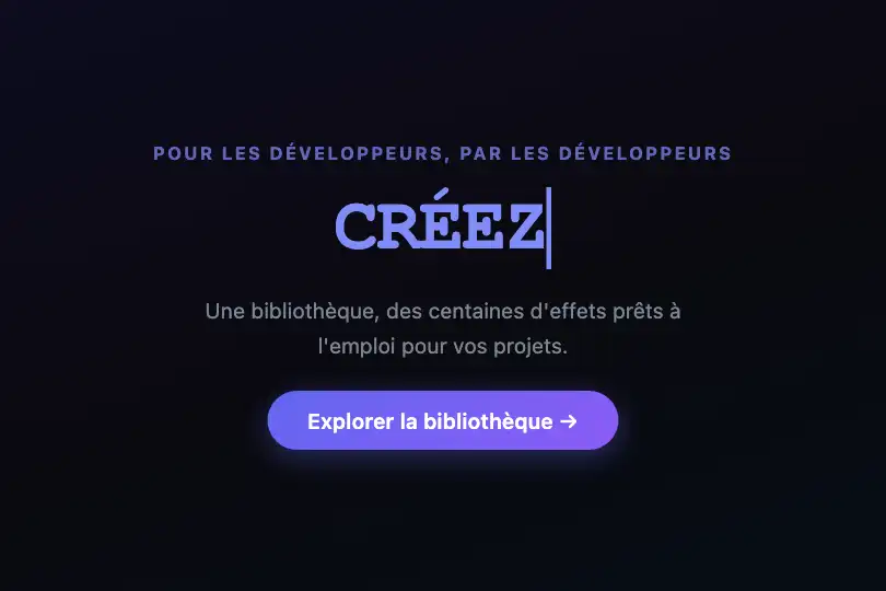Hero de landing — Slogan rotatif à identité forte — Typewriter Delete exemple 1