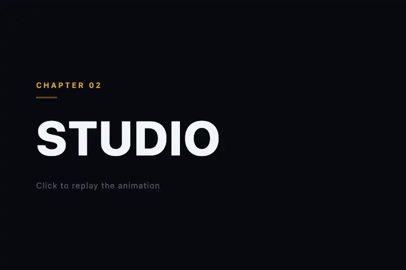 Section title — Creative portfolio cover — Scatter to Word example 2