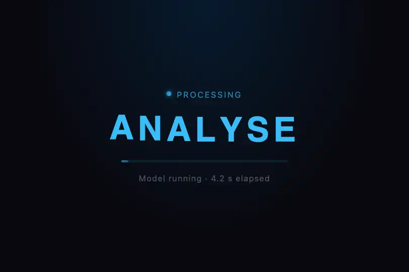 Processing indicator — Animated text during computation — Wave Text example 2