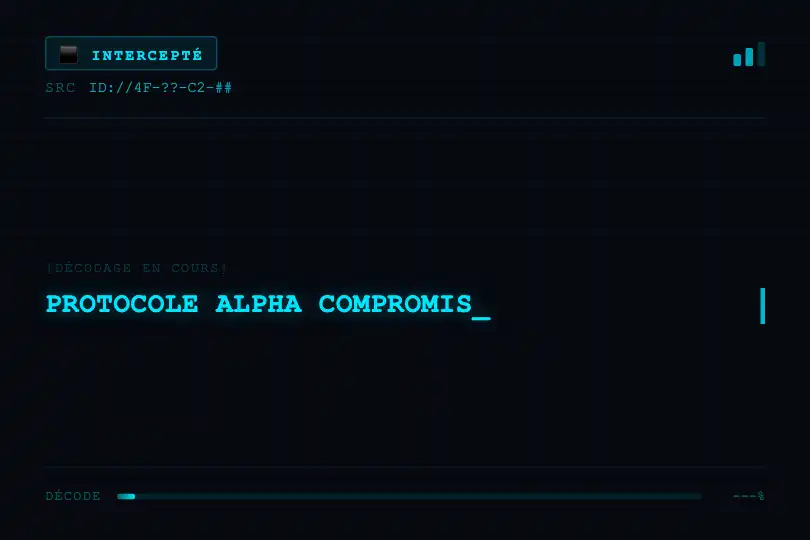Message intercepté — Fiction interactive ou ARG — Typewriter Glitch exemple 3