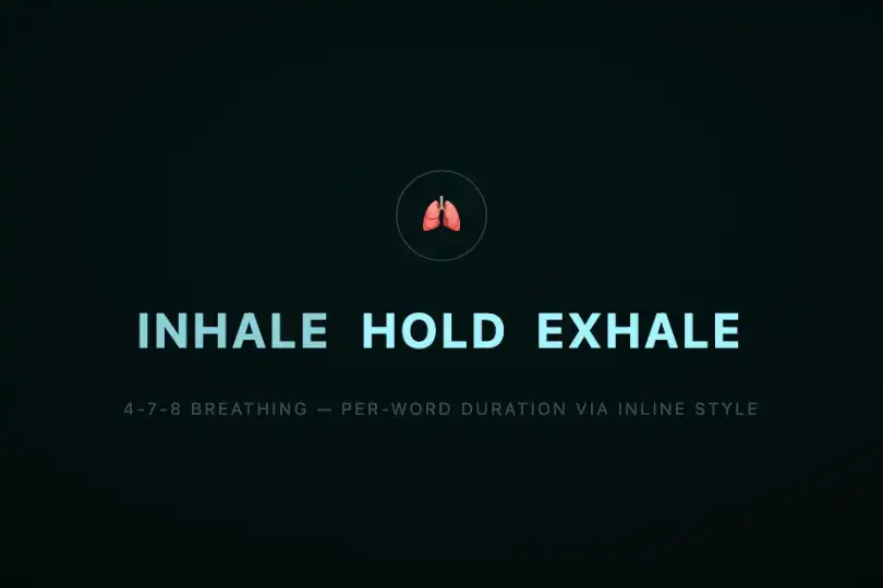 Meditation guide — 4-7-8 breathing instruction — Breathing Text example 2