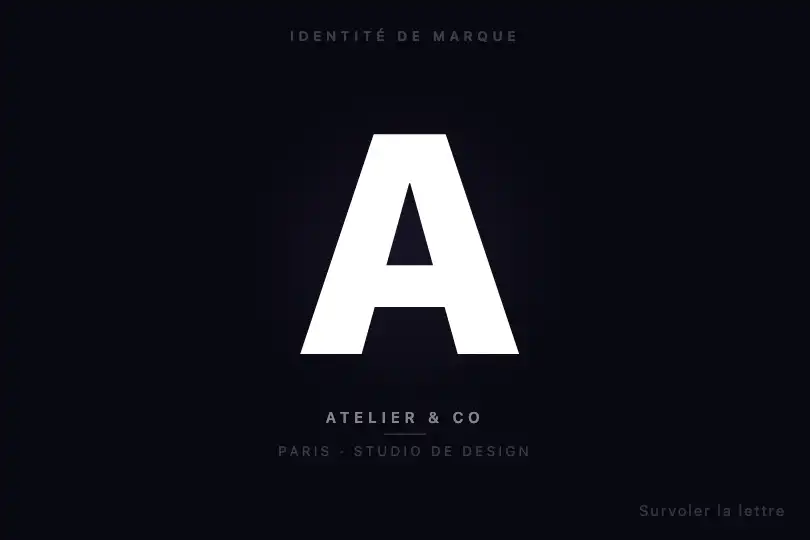 Initiale de marque — Lettre monumentale — Liquid Stretch Text exemple 1