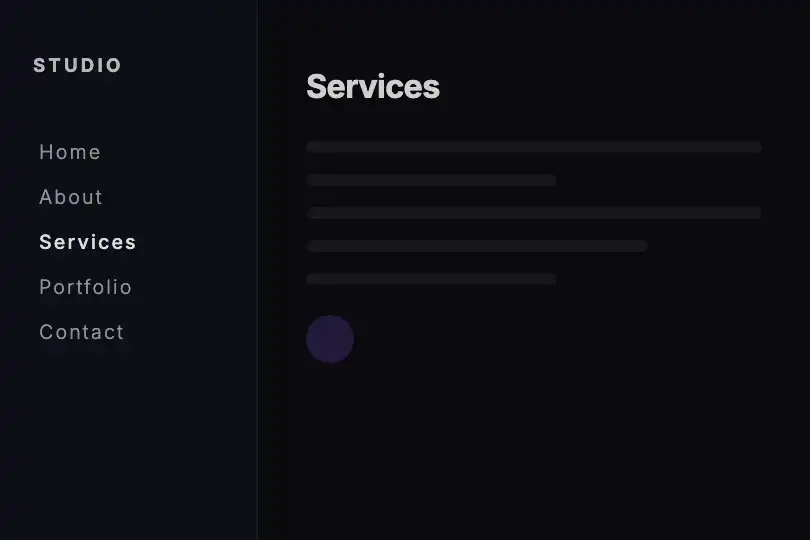 Primary menu — Variable-weight navigation links — Hover Weight example 1