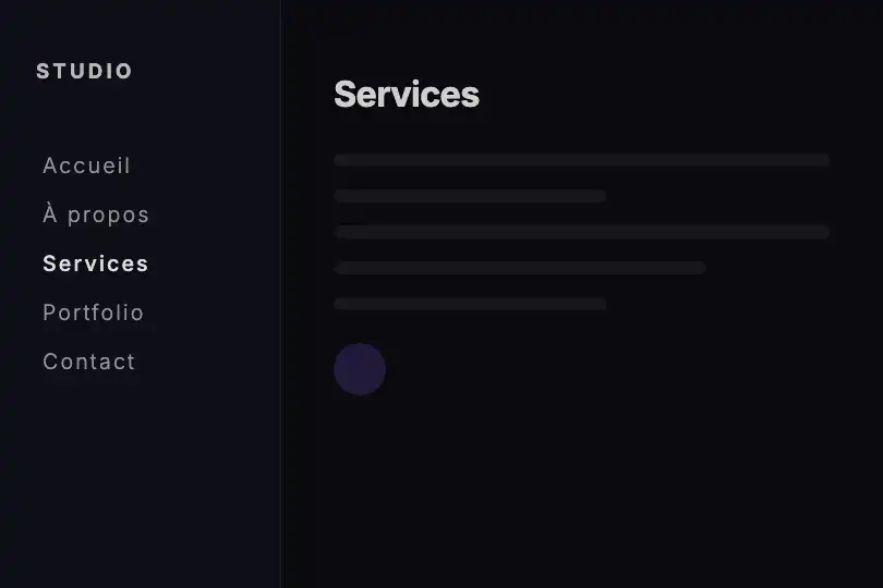 Menu principal — Liens de navigation au poids variable — Hover Weight exemple 1