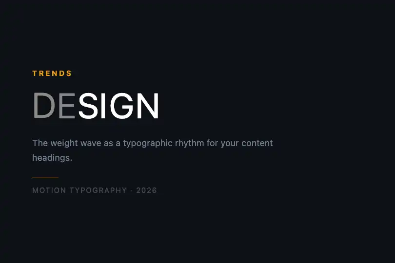 Online publication — Animated section heading — Wave Animation example 2