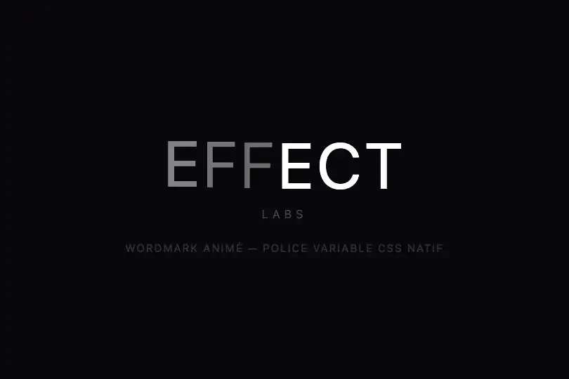 Motion design — Wordmark animé en boucle — Wave Animation exemple 3