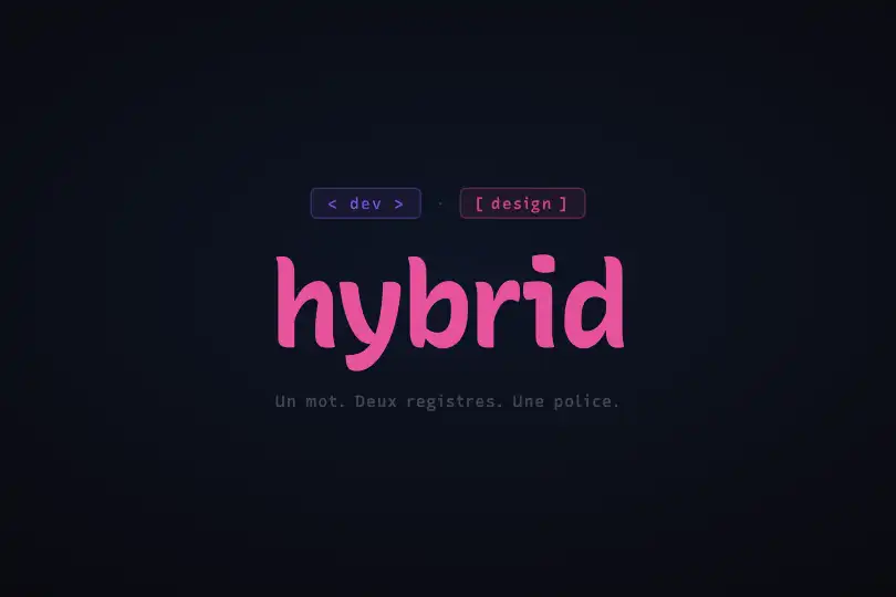 Agence hybride dev/design — le pivot de registre en live — Casual Morph exemple 1