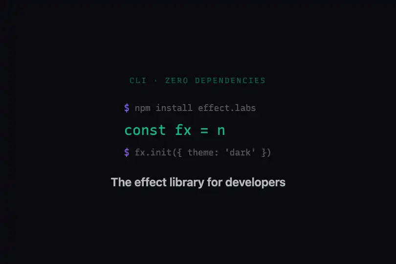 Developer landing page — Terminal hero — Typewriter Variable example 1