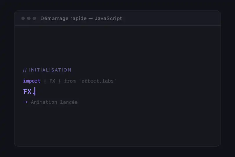 Carte documentation — Extrait de code live — Typewriter Variable exemple 2
