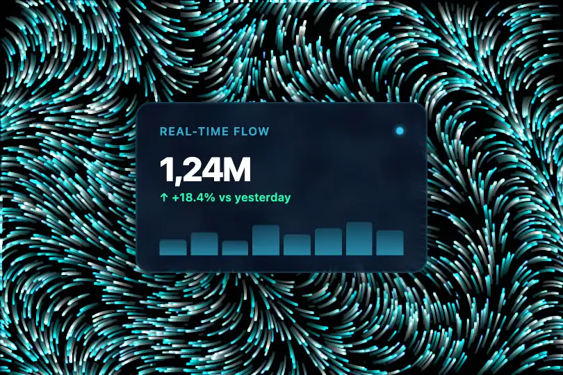 Product component — Background for a data visualization card — Generative Flow Field example 2