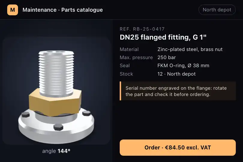 Spare-parts catalogue — checking the marking — Pinned Image Sequence example 2
