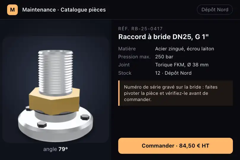 Catalogue de pièces détachées — contrôle du marquage — Pinned Image Sequence exemple 2
