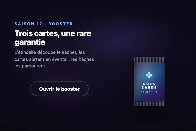 Booster de trois cartes — jeu de collection — Holo Pack Opening exemple 2