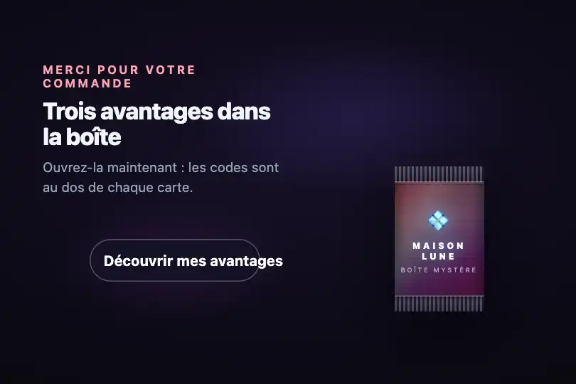 Boîte mystère après achat — trois avantages à découvrir — Holo Pack Opening exemple 3