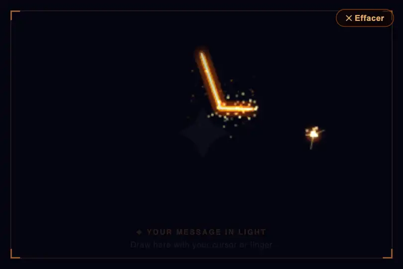 Interactive announcement — Writing your message in light — Sparkler Light Painting example 3