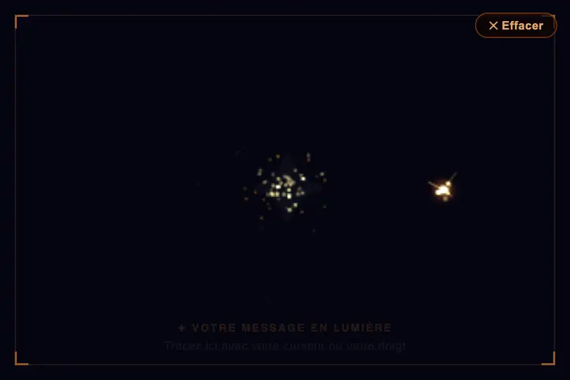 Faire-part interactif — Écrire son message en lumière — Sparkler Light Painting exemple 3
