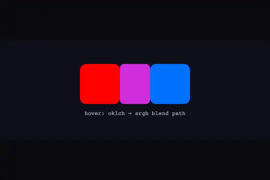 Color Mix Crossfade — animated preview