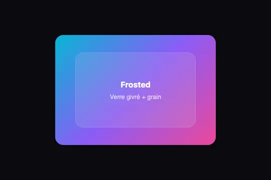 Frosted — aperçu animé