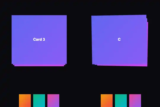 Bento Card Stack — aperçu animé