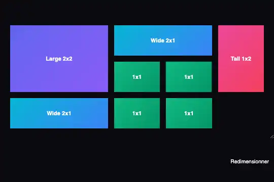 Responsive Bento — aperçu animé