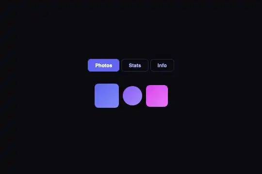 Tab Content Morph — aperçu animé