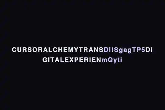 Cursor Text Scramble — aperçu animé