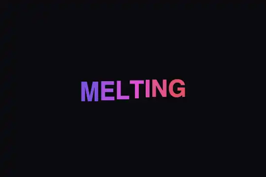 Melting Text — Distortion effect