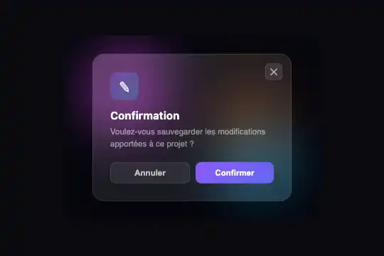 Confirmation — aperçu