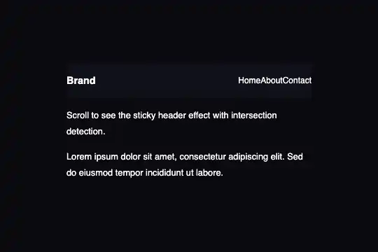 Sticky Header Detection — animated preview
