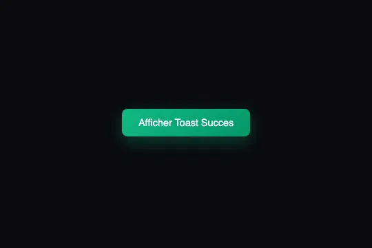 Toast Success — aperçu animé