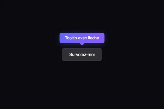 Tooltip Arrow — aperçu animé