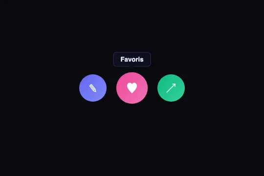 Floating Action Labels — aperçu animé