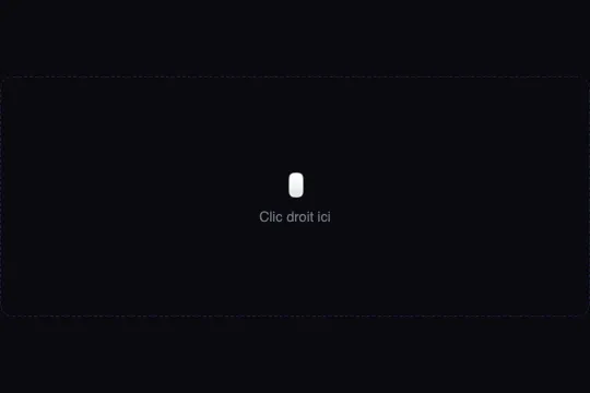 Context Menu — aperçu animé
