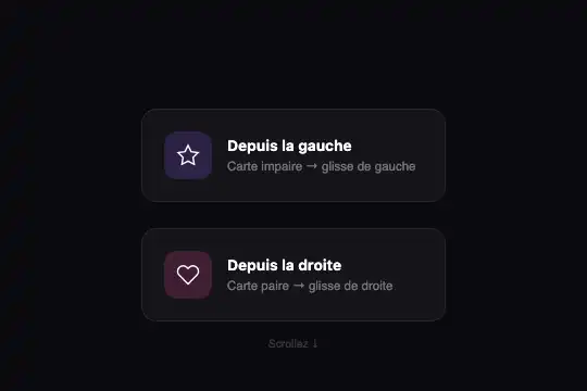 Slide In Cards — aperçu