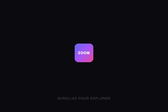 Zoom on Scroll — aperçu animé
