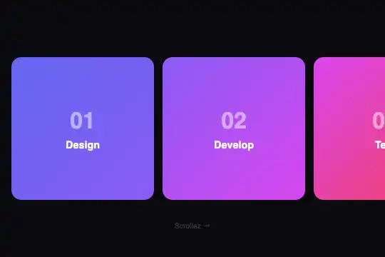 Horizontal Scroll — aperçu animé