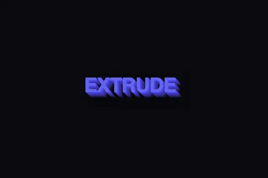 3D Extrude Text — aperçu animé