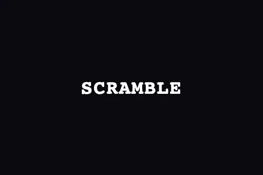 Scramble Text — aperçu animé