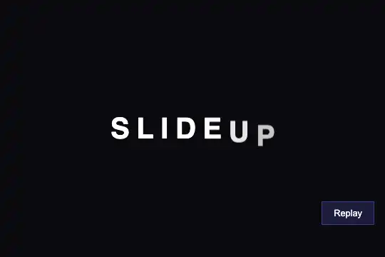 Letter Slide Up — aperçu animé