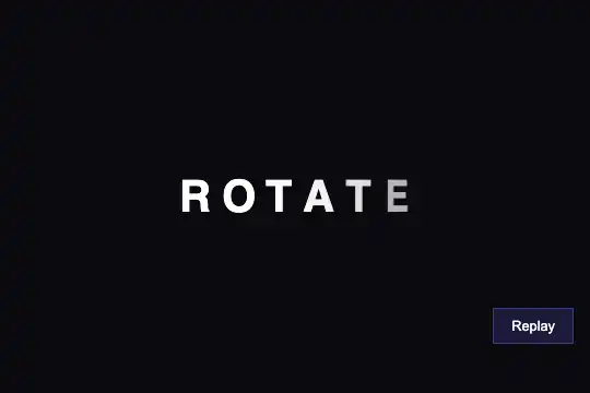 Letter Rotate In — aperçu animé