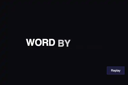Word by Word — aperçu animé