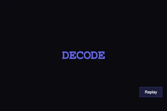 Scramble Text — animated preview